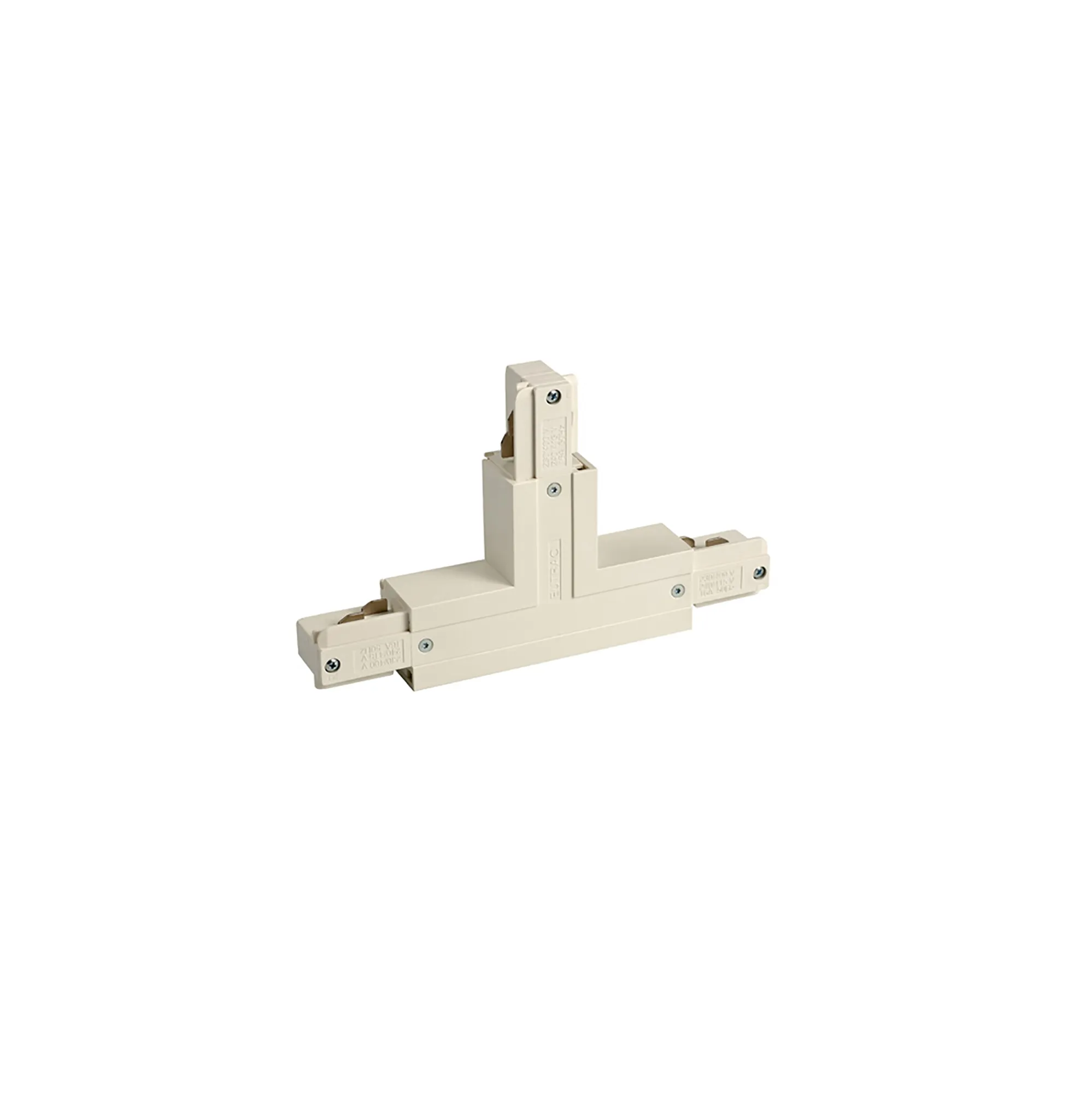 T Coupler With Feeding Option 3 Circuit Surface Mounted Track Earth Outside Left 555 1 1215 1  Eutrac 3 Circuit Surface-White